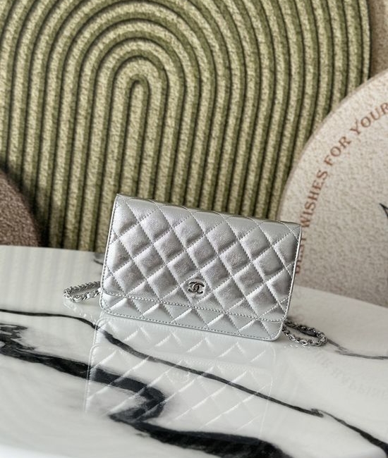 Chanel Lambskin Leather WOC Wallet On Chain 0250