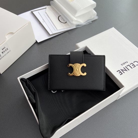 Celine ACCORDEON Grain Leather Card Holder 10N843GHH