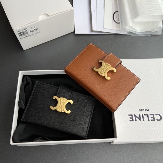 Celine ACCORDEON Grained Calfskin Card Holder 10N843