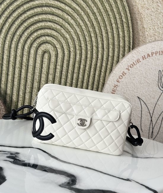 Chanel Cambon Camera Bag Black White Color 3312