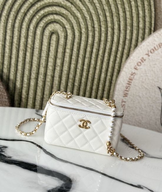 Chanel Cosmetic Case Pearl Chain Bag 66045