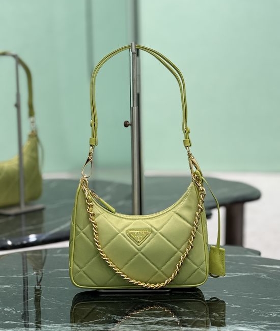Prada Hobo Quilted Nylon Shoulder Bag 1BC204