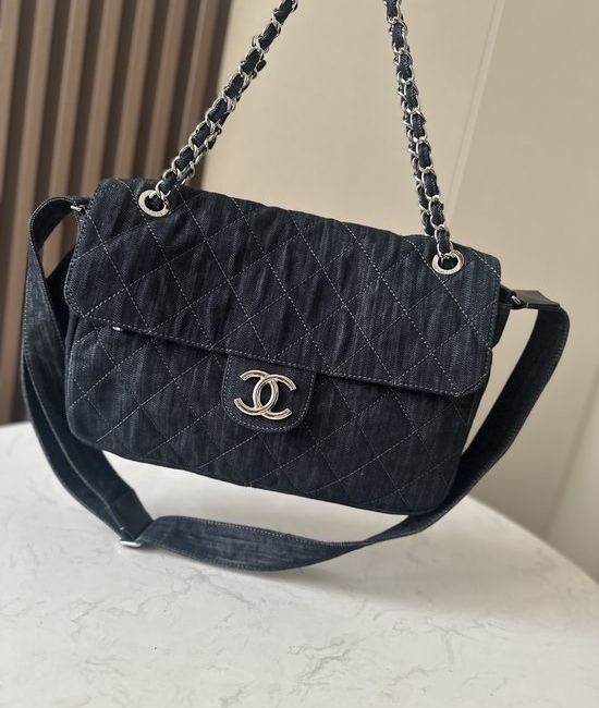 Chanel 1 Denim Messenger Bag 3322