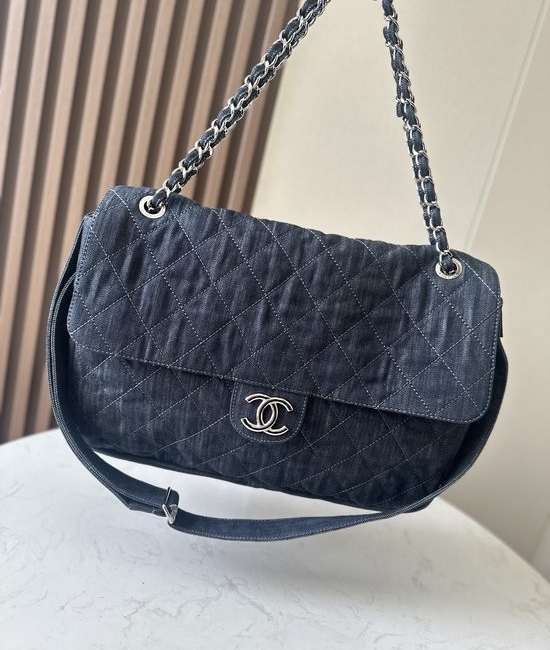 Chanel Airport Denim Shoulder Bag 3323