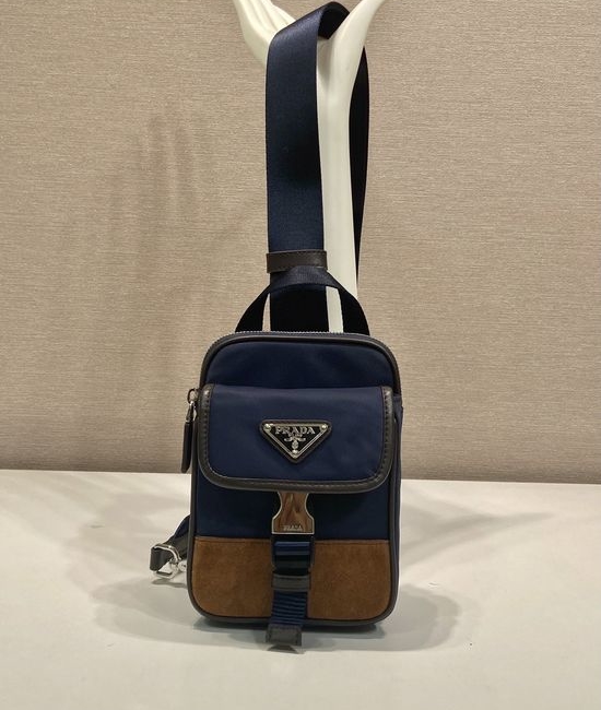 Prada Nylon Saffiano Leather Phone Chest Bag 2ZH194