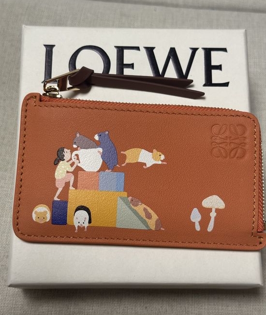 Loewe Embedded Pattern Card Holder A11