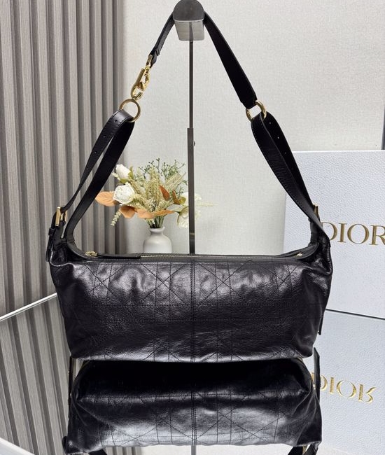 Christian Dior CD D-Journey Waxed Leather Handbag 2417