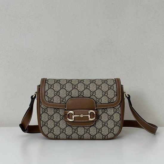 Gucci GG Marmont Brown PVC Shoulder Bag 815205
