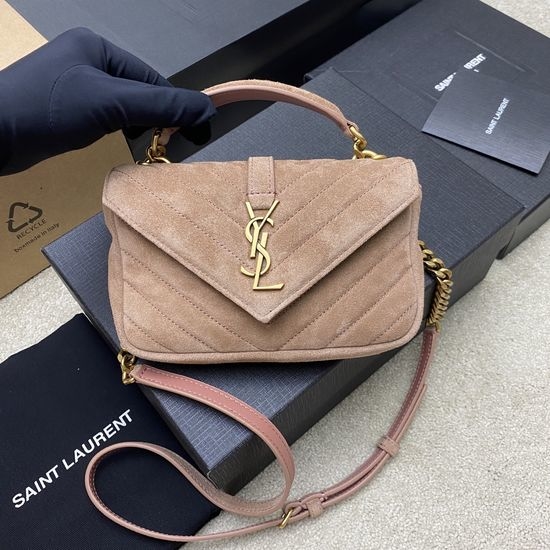 Yves Saint Laurent YSL College Mini Suede Messenger Bag 779430