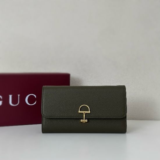 Gucci Elegant Leather Shoulder Bag 828147 Dark Green