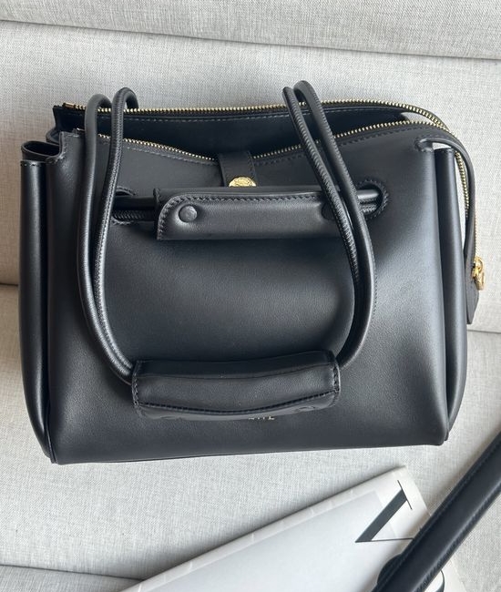 Loewe Madrid Soft Leather Tote with Anagram Pebble Closure 0256