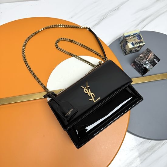 Yves Saint Laurent YSL Sunset Patent Leather Bag 442906