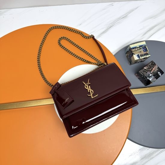 Yves Saint Laurent YSL Sunset Patent Leather Bag 442906