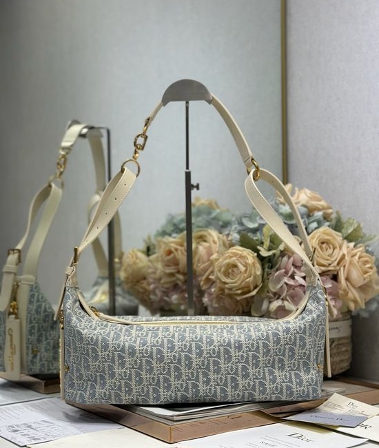 Christian Dior CD D-Journey Medium Gray Handbag 2417