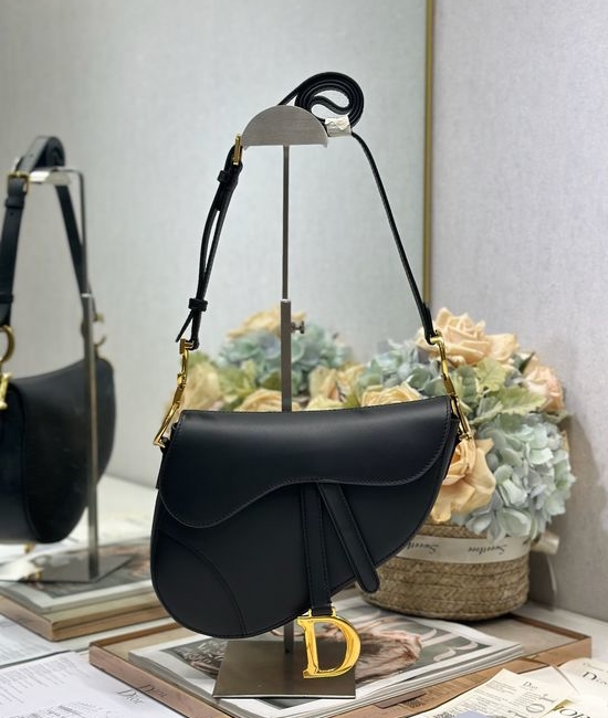 Christian Dior CD Soft Saddle Leather Bag 0466