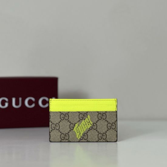 Gucci Coffee Rubber Bag with Fluorescent Green 835322