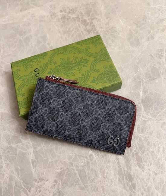 Gucci GG Supreme Canvas Card Holder 795233