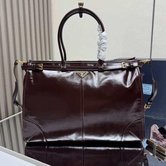Prada LusSolf Oil Wax Leather Large Handbag 1BA439
