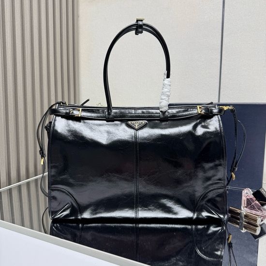 Prada LusSolf Oil Wax Leather Large Handbag 1BA439