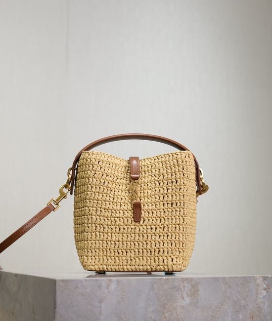 Yves Saint Laurent YSL LE37 Woven Bucket Bag 765870
