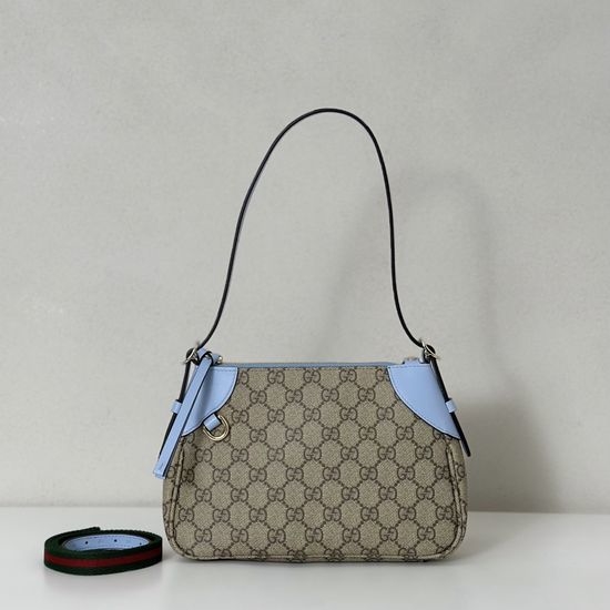 Gucci Coffee Light Blue Handbag 815218