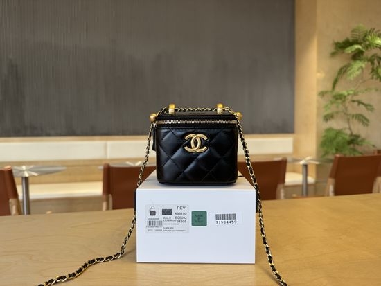 Chanel Lipstick Case Bag Waxed Leather A96150