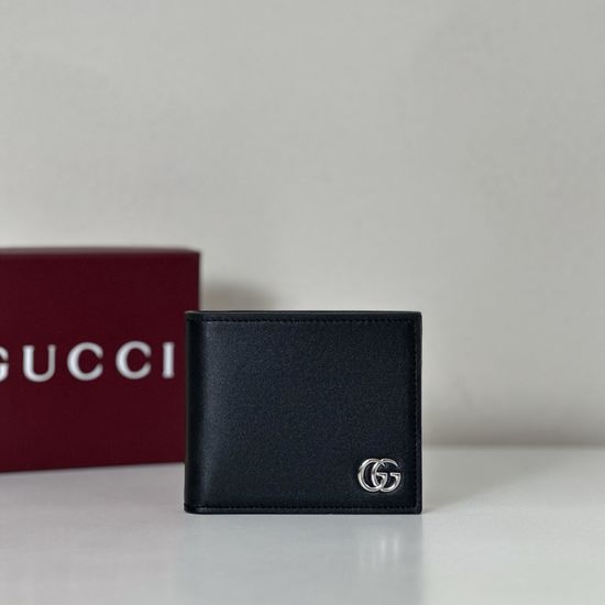 Gucci Original Leather Bag Black Silver G 835048