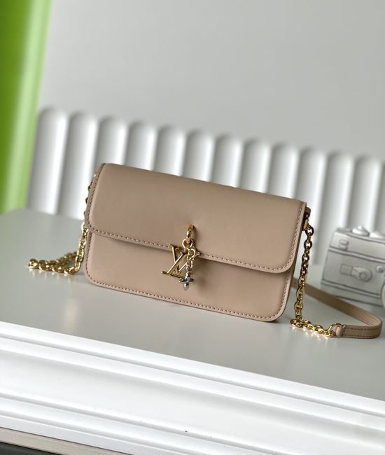Louis Vuitton LV Wallet On Chain Leather Apricot M14581