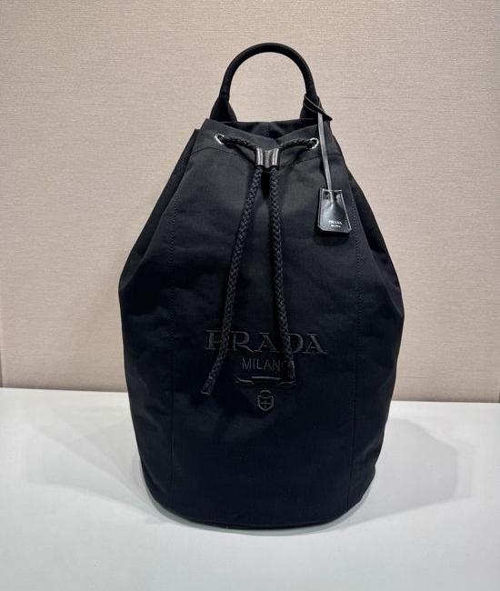 Prada Linen Blend Drawstring Travel Bag 2VY011