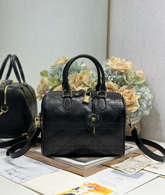 Christian Dior CD Groove 25 Quilted Leather Handbag 1365