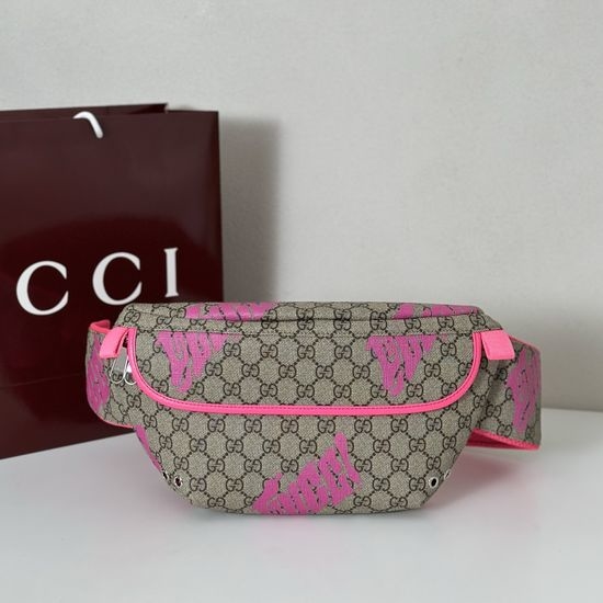 Gucci Large Bag Brown Fluorescent Rose 834963