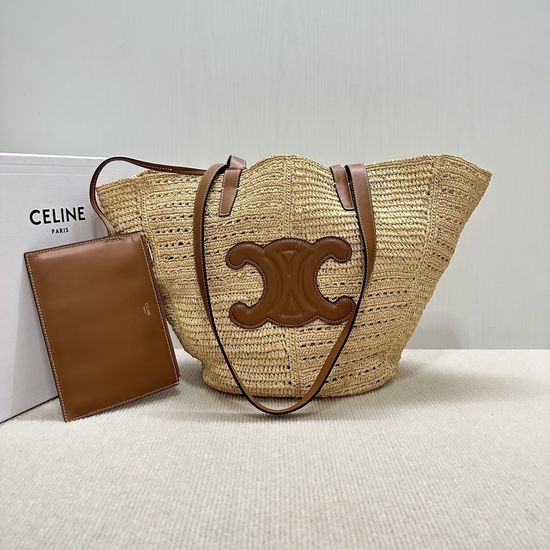 Celine Triomphe Woven Medium Basket Bag 119682
