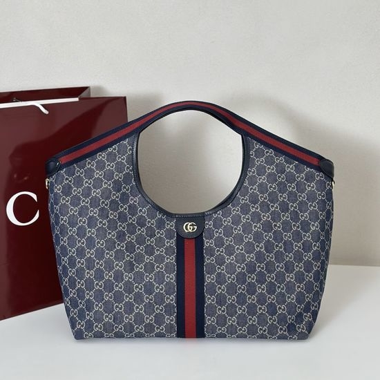 Gucci Tote Bag Blue Denim 853971