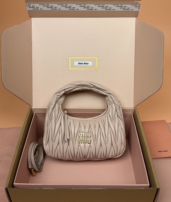 Miu Miu Wander Matelasse Lambskin Hobo Bag 5BC125