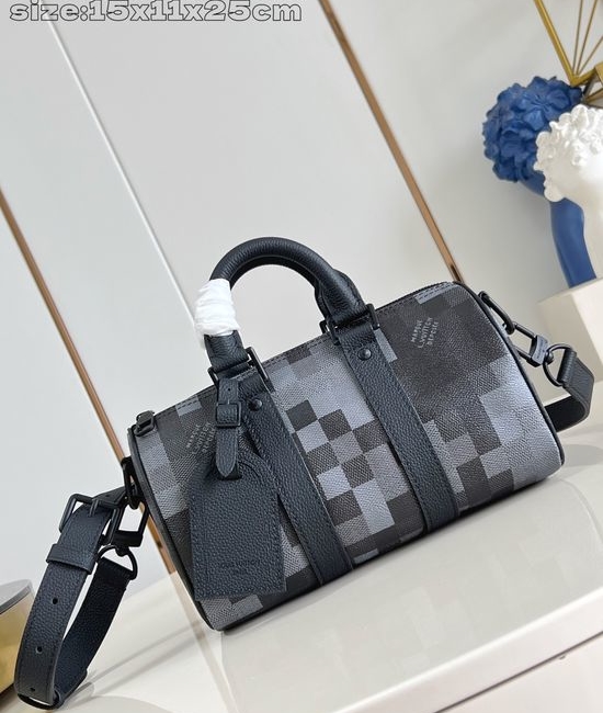 Louis Vuitton LV Keepall Bandoulière Coated Canvas Handbag M14919