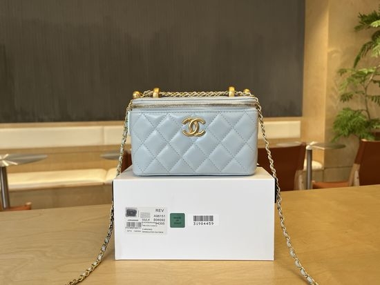 Chanel Double Gold Ball Cosmetic Case A96151
