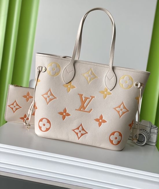 Louis Vuitton LV Neverfull Leather Shopping Tote M46516