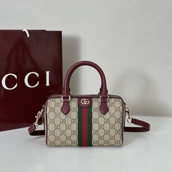 Gucci Brown Ankola Red Handbag 841294