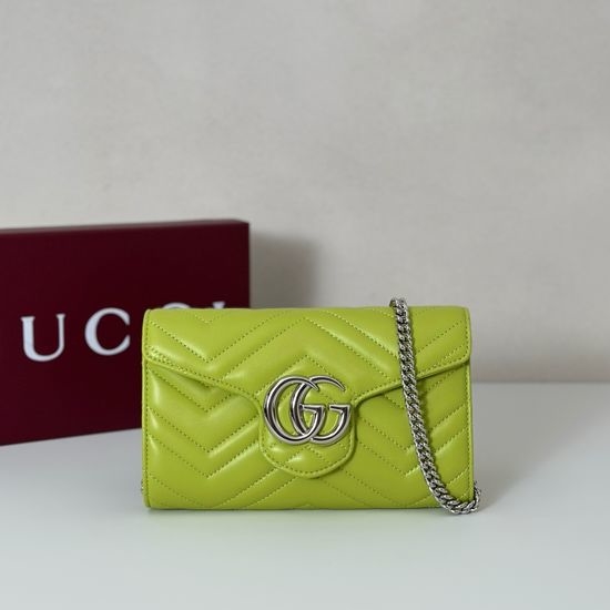 Gucci Bright Green Lambskin Crossbody Bag 837745