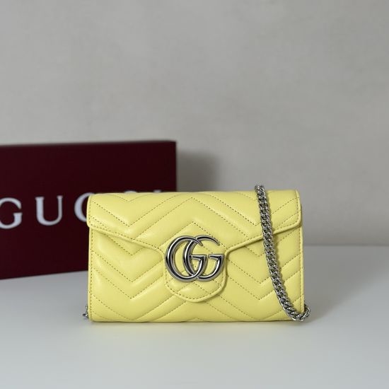 Gucci Yellow Lambskin Crossbody Bag 837745