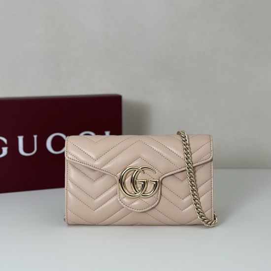 Gucci Light Pink Lambskin Crossbody Bag 837745