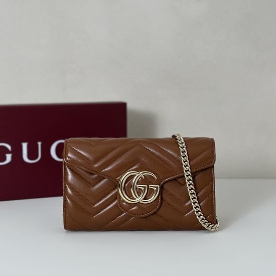 Gucci Brown Lambskin Crossbody Bag 837745