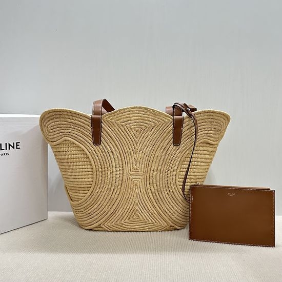 Celine Medium Woven Triomphe Basket Bag 116982