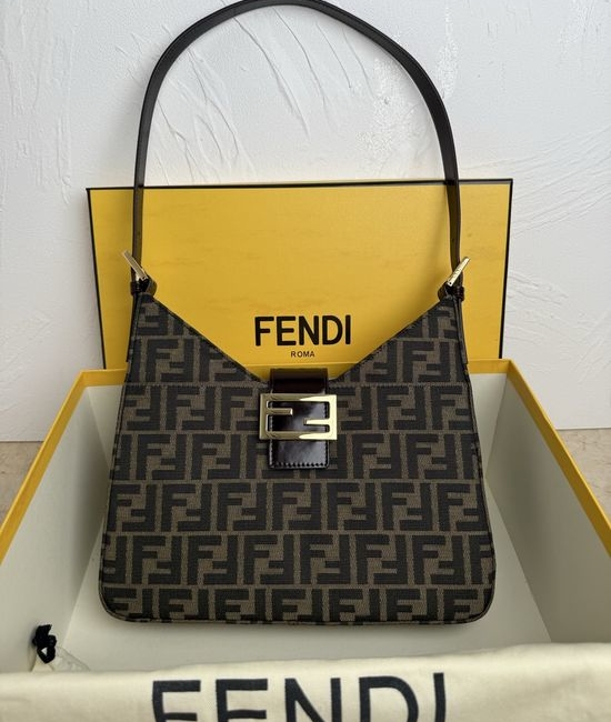 Fendi Vintage FF Clasp Shoulder Bag 3313