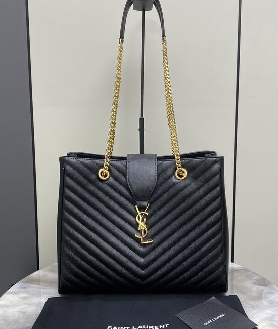 Yves Saint Laurent YSL Caviar Grain Shopping Tote Bag 668900