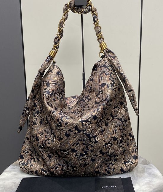Yves Saint Laurent YSL Woven Chain Bohemian Shoulder Bag 834750