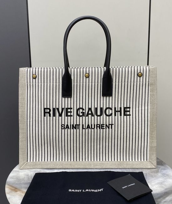 Yves Saint Laurent YSL RIVE GAUCHE Striped Beach Tote 499290