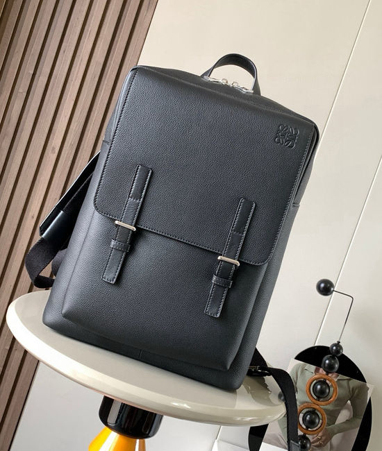 Loewe Military Backpack Grain Leather Rucksack 9024