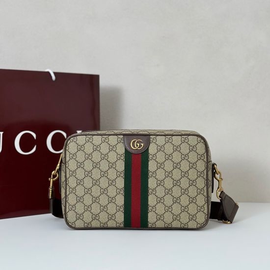 Gucci Brown Rubberized Large Shoulder Bag 834468