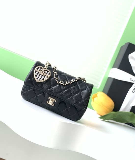Chanel Classic Flap Heart Pearl Pendant Bag SP4860
